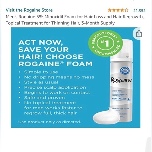 🆕 3 month supply of rogaine for men -foam - Picture 6 of 7